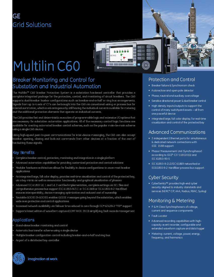 First Page Image of C60-E00-HKH-F8L-H6E-M6C-PXX-UXX-WXX GE C60 Universal Relays Brochure.pdf